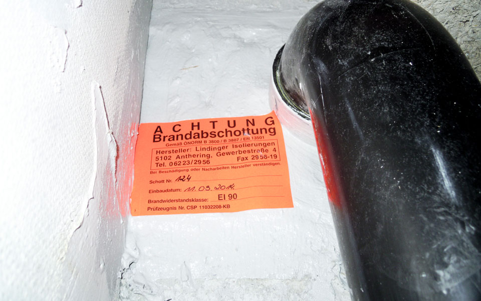 Brandschutz hergestellt von Iso Lindinger GmbH, Anthering, Salzburg